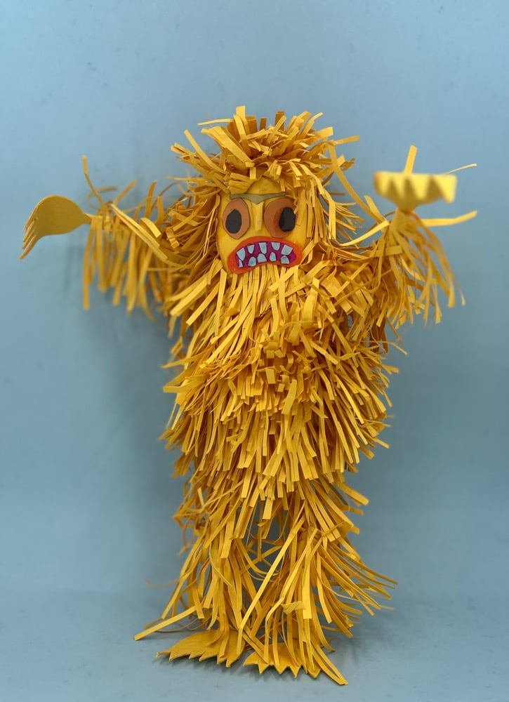 Image of Gob Kaiju. Original Paper Sculpture