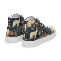 Image 3 of Woodland Creatures Boho Cottagecore Nature Inspired Women’s high top canvas shoes