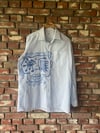 doodle artsy shirt blue