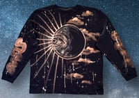Image 1 of ‘SPACE CASE’ BLEACH PAINTED LONG SLEEVE T-SHIRT 2XL