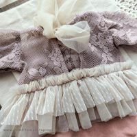 Image 4 of newborn body-dress - Rini - cocoa&powder pink