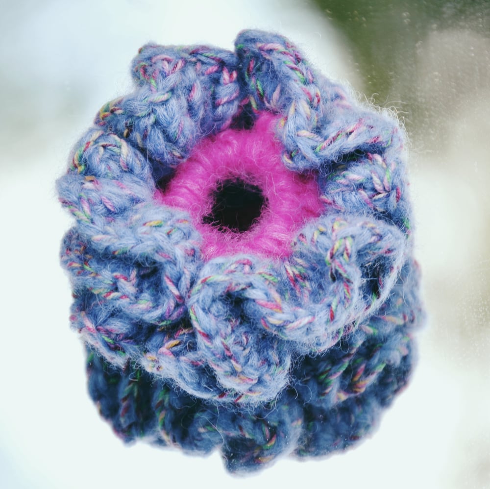 Image of crocheted scrunchies small