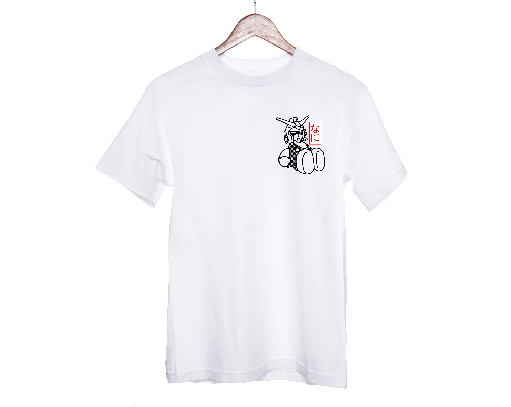 Image of Hello Gundam ThePaigeDanielle Graphic Tee White