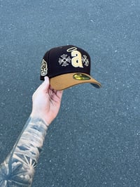 Image 1 of MULTI TONE ANAHEIM ANGELS CUSTOM FITTED CAP