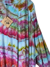 Image 4 of 3X PLUS Jersey Knit Open Cardigan in Tropical Agate Ice Dye