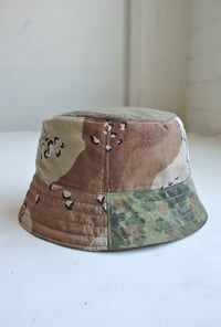 Image 3 of Reworked LÁ Reversible Bucket Hat Camo Beige Medium 23" 7 1/4