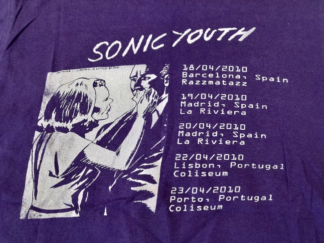 2010 Sonic Youth Tour T-Shirt