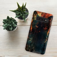 Image 7 of Dark Goth Black Cat Orange and Black Tough case for Samsung®