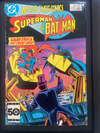 Image 2 of Superman and Batman, framed complete vintage DC comic No 317 July 1985