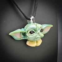 Image 1 of Grogu (Baby Yoda) Star Wars Fan Art Pendant