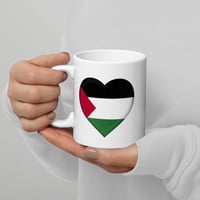 Image 1 of White Palestine Flag Mug
