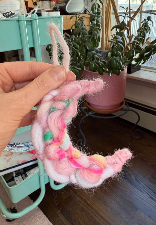 Pink Candy moon set. Woven wall hangings.