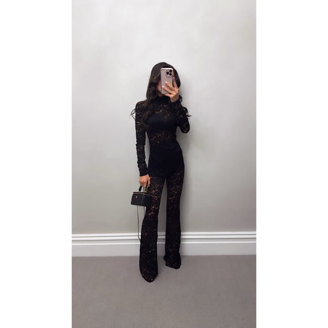 Black lace co ord 