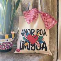 Bolsa AMOR POLA LINGUA. Con chapiña e lazo!