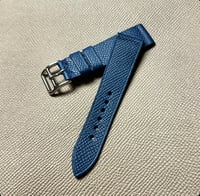 Image 2 of Light Blue French Grained Calfskin Watch Strap