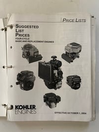 Image 4 of Kohler Multiple Engines Price Lists