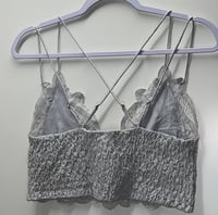 Image 4 of FREE PEOPLE light gray lace bralette bra top