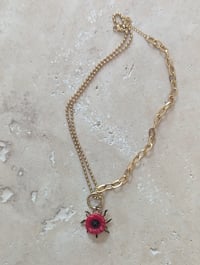Image 5 of Collier Sun Coqueliwoo acier Doré OU Argenté 