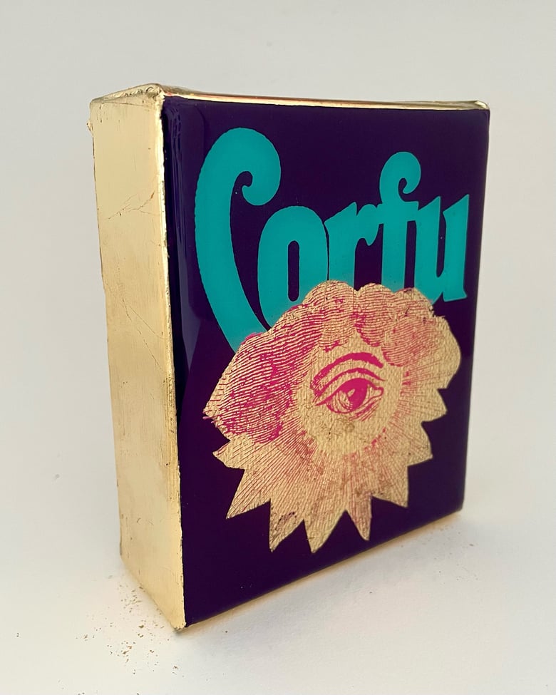 Image of Corfu Sun Matti Purple/Aqua/Gold leaf 