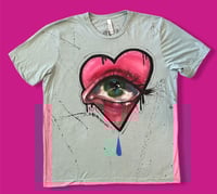 Image 1 of “LOVE CLUB” CUSTOM HAND PAINTED T-SHIRT XL