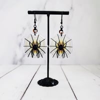 Image 2 of Spider in Web Earrings