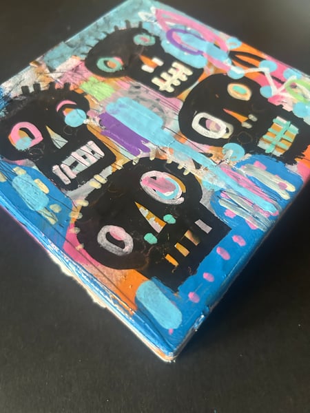 Image of 4 SKULS canvas