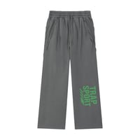 Image 3 of TrapSport Snow Washed Tape Raw Edge Zip up Sweatsuit