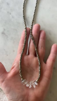 Image 2 of Last one!  HERKIMERS + PYRITE 22" LONG