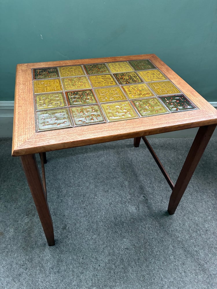 Image of Mid Century Danish Tiled Table