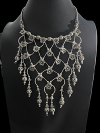 Image 1 of PH114 Karen Netted Flower Necklace 