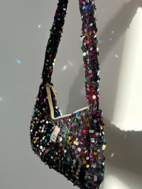 Image 3 of Party sequins & velvet handbag 