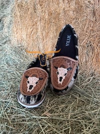 Tooled leather shoes