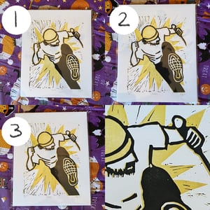 Pummel relief prints