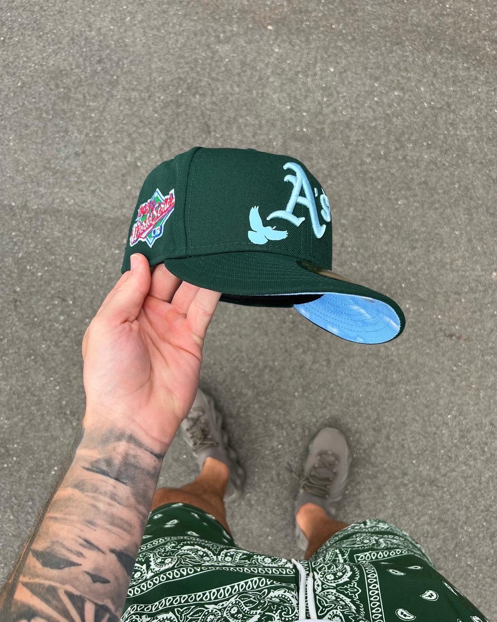 Image of CLOUDY SKY BRIM TWO TONE OAKLAND ATHLETICS CUSTOM FITTED