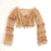 butterscotch mohair cropped cardi