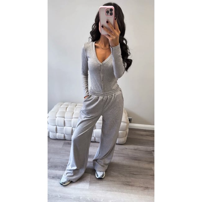 Beige Bodysuit Co Ord Set 