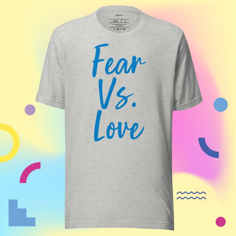 Fear V. Love by Tom B. Unisex T-shirt Image 3