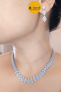 Image 1 of Puja_Premium Australian Diamond Set with Earrings - Design #100