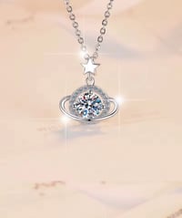 Image 5 of Vvs Moissanite 925 Sterling Silver 1CT Diamond Pendant Necklace 