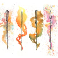 Wands set 2 (Ron, Arthur, Charlie, Luna)  