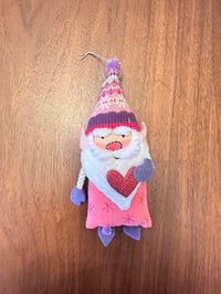 Image 3 of Handpainted Fabric Gnomes or Mushrooms