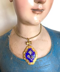 Image 6 of COBALT BLUE ENAMEL PENDANT