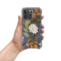 Image 17 of Art Nouveau Inspired Blue, Orange and White Boho Hippie Floral Sketch Clear Case for iPhone®