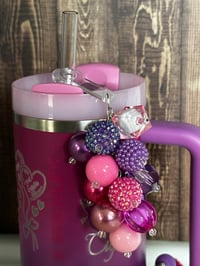 Image 3 of Cheshire Cat Beaded Straw Bauble | Alice in Wonderland Straw Charm