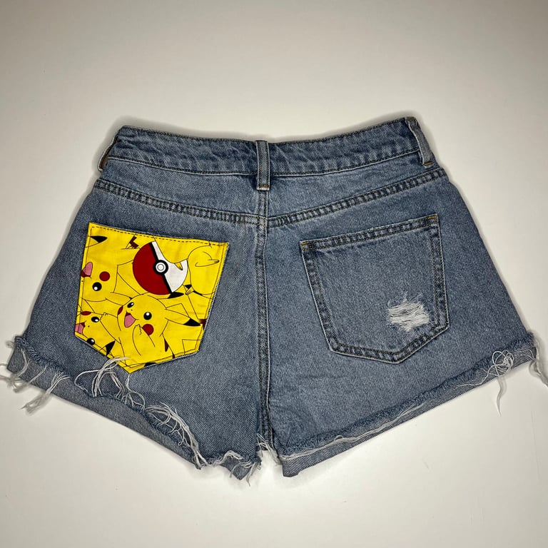 Pikachu Denim Shorts Image 2