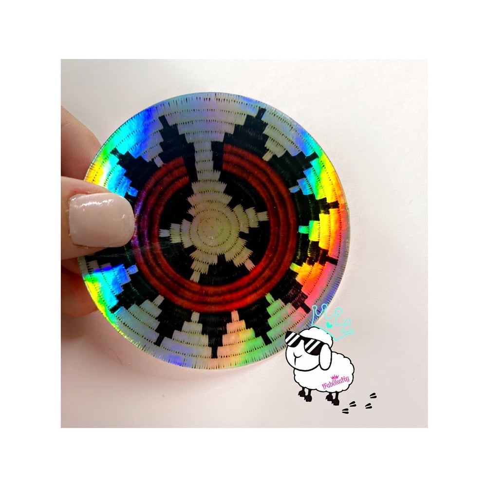Image of Navajo Basket Holographic Sticker