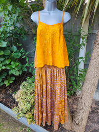 Image 6 of Kimono and cami top Set- Yellow and rust