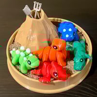 Image 1 of Mini Dinosaur Volcano Beach Play Set