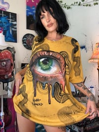 Image 3 of “WAVY EYE” CUSTOM PAINTED T-SHIRT 2XL