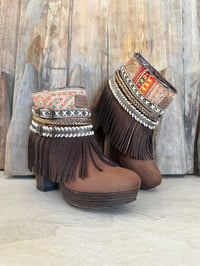 Image 4 of Emonk leather boho heels size 40